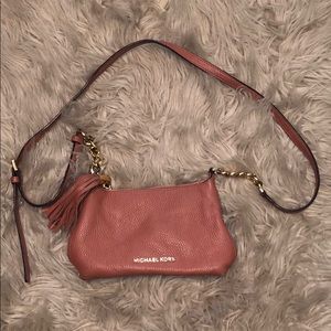michael kors crossbody pink purse with tassels